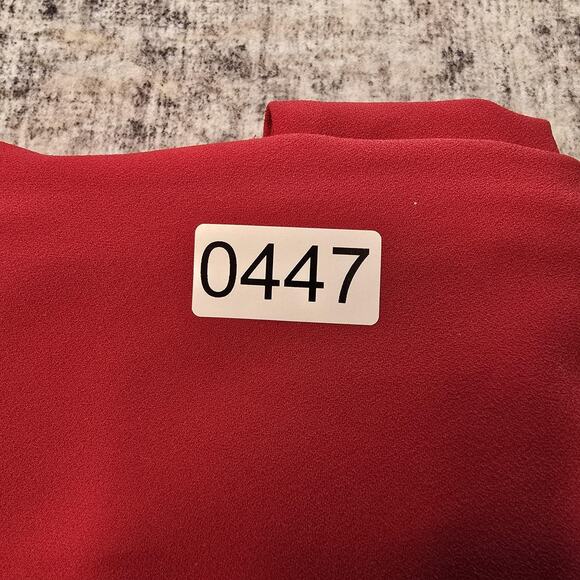 Zara Woman Sleeveless Blouse Womens Small Lipstick Red High Neck Top Modern Work - Picture 10 of 11